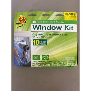 Duck Brand Indoor 10 Window Insulator Kit Crystal Clear Shrink Film 62in x 420in